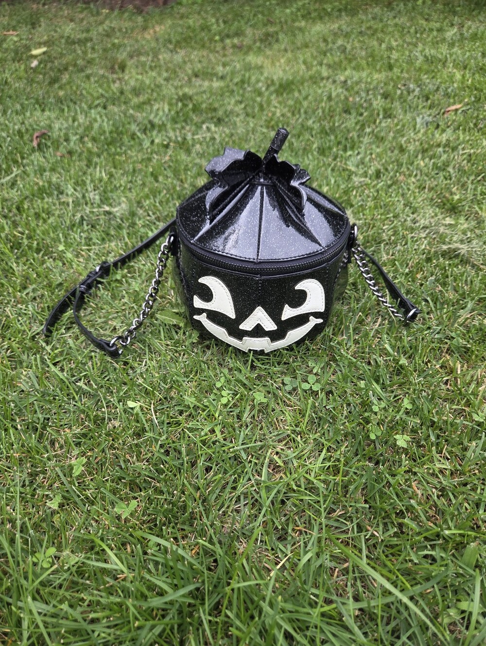 Jack-O'-Lantern Halloween Bucket Crossbody Bag